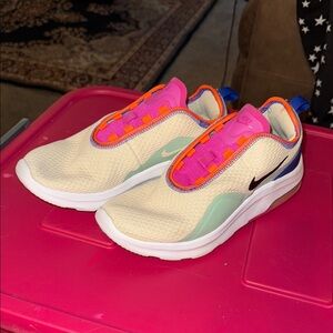 Nike Cream and Pink Slip-On Sneakers
